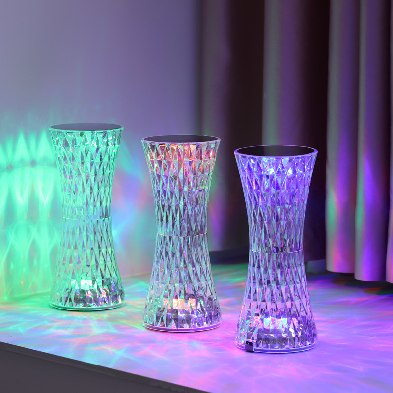 Led Lighting Decor - Crystal Bedside Table Lamps Xmas Acrylic