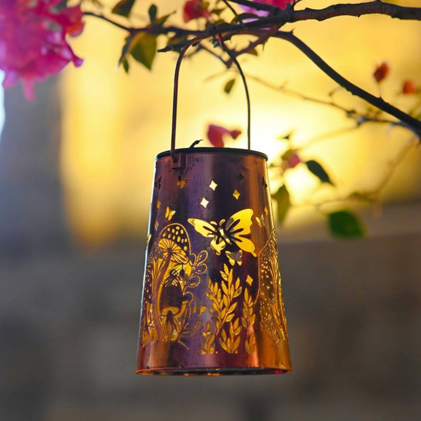 Garden Lighting Decor - Floral Garden Lantern Pattern Garden Luminary