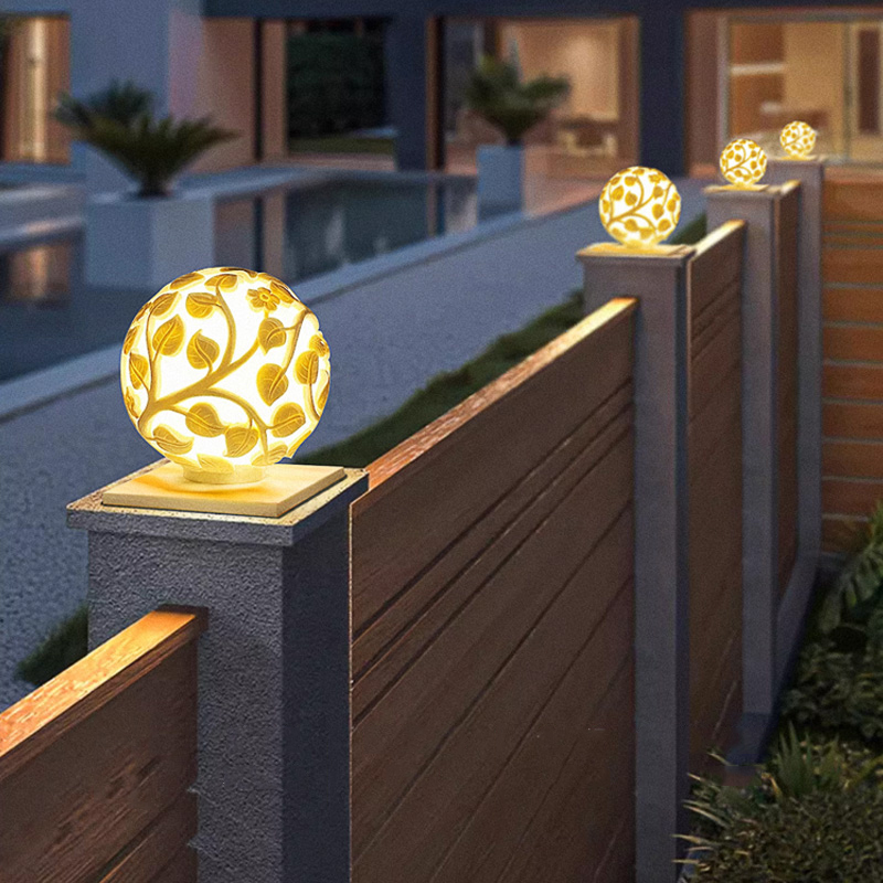 Garden Lighting Decor - Outdoor column lights solar LED column