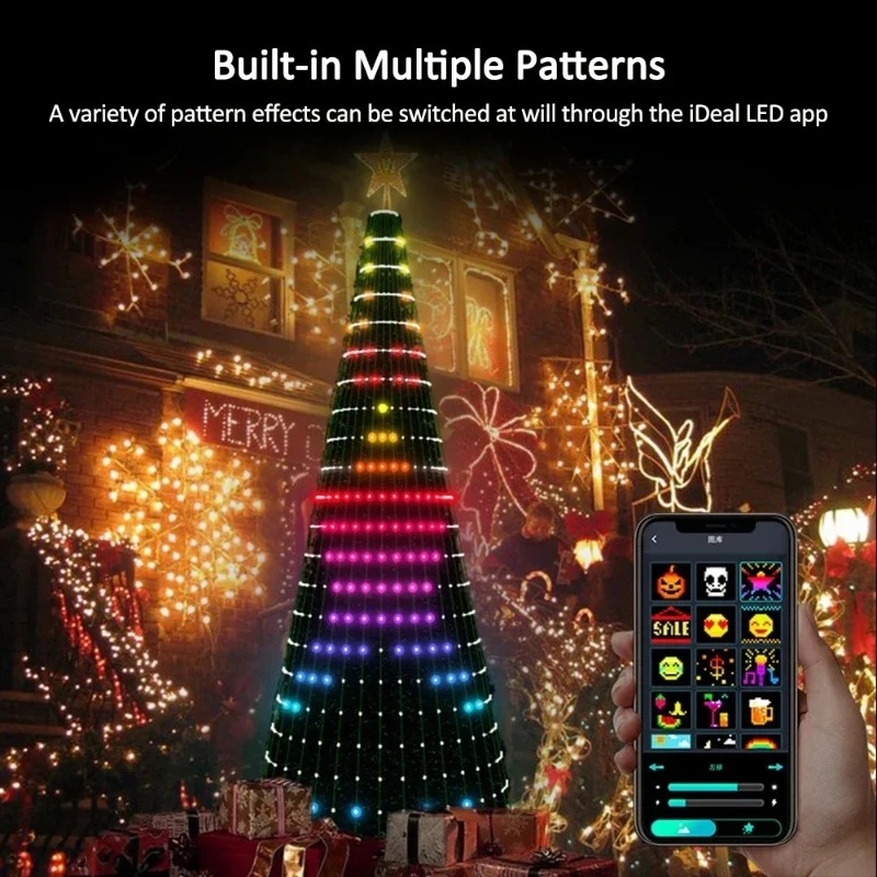 Lighting Decor For Home - Christmas Star Tree Lights RGB LED,