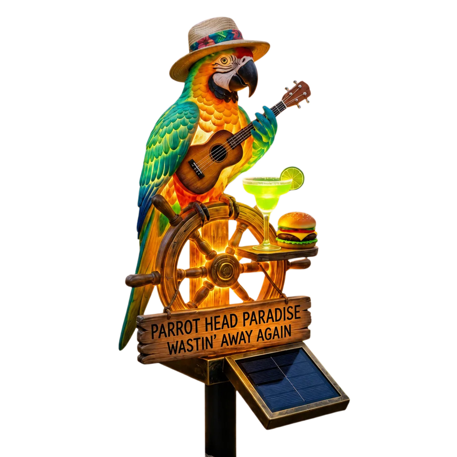 Yard Lighting Decor - Solar-Powered Parrot Garden Light Resin Waterproof