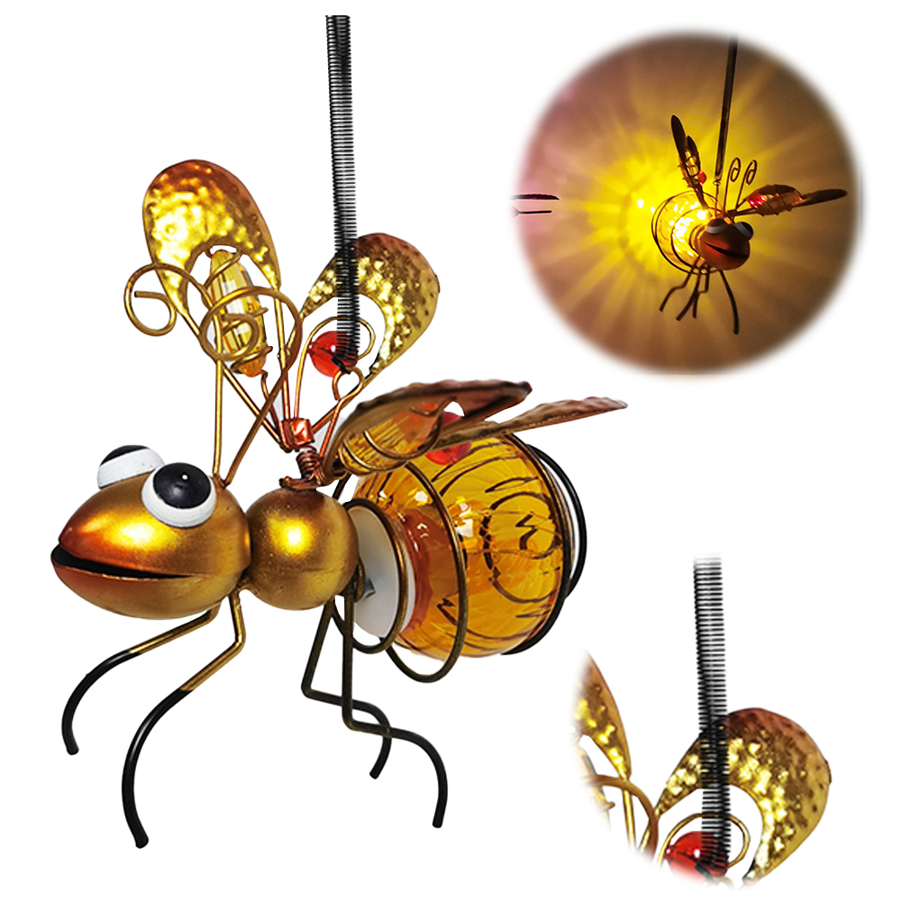 Lighting Bug Decor - Solar Powered Outdoor Insect Lamp Hanging