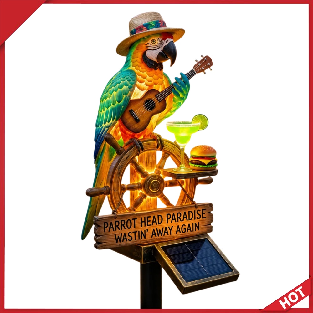 Yard Lighting Decor - Solar-Powered Outdoor Parrot Stake Light Decorative