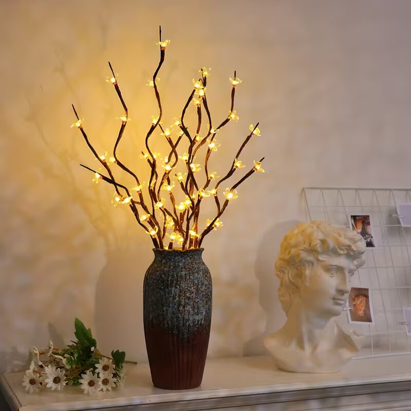 Lighting Decor For Home - 1/2PC 20LED Cherry Blossom Tree Branch