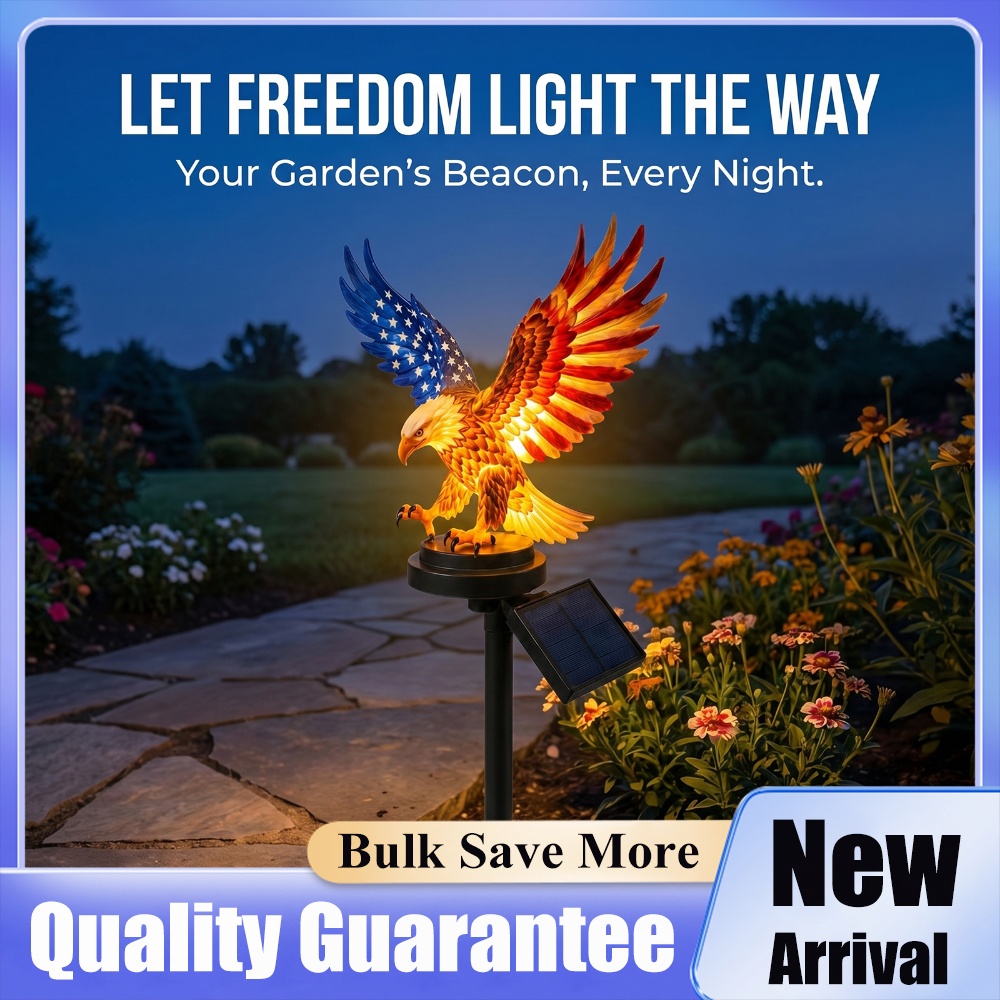 Yard Lighting Decor - Solar Powered Eagle Stake Lights Waterproof