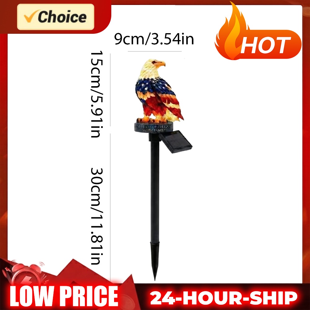 Yard Lighting Decor - Eagle Figurine Garden Solar Stake Light