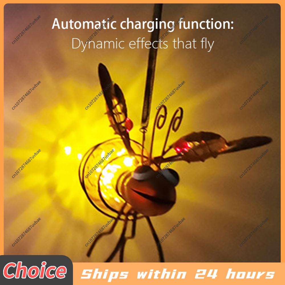 Lighting Bug Decor - Solar Powered Insect Lamp Hanging Flying