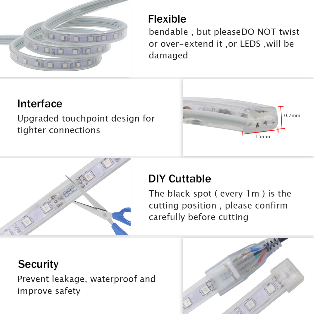 220V Bluetooth RGB Led Strip L - Decor Lighting Uk recension och pris