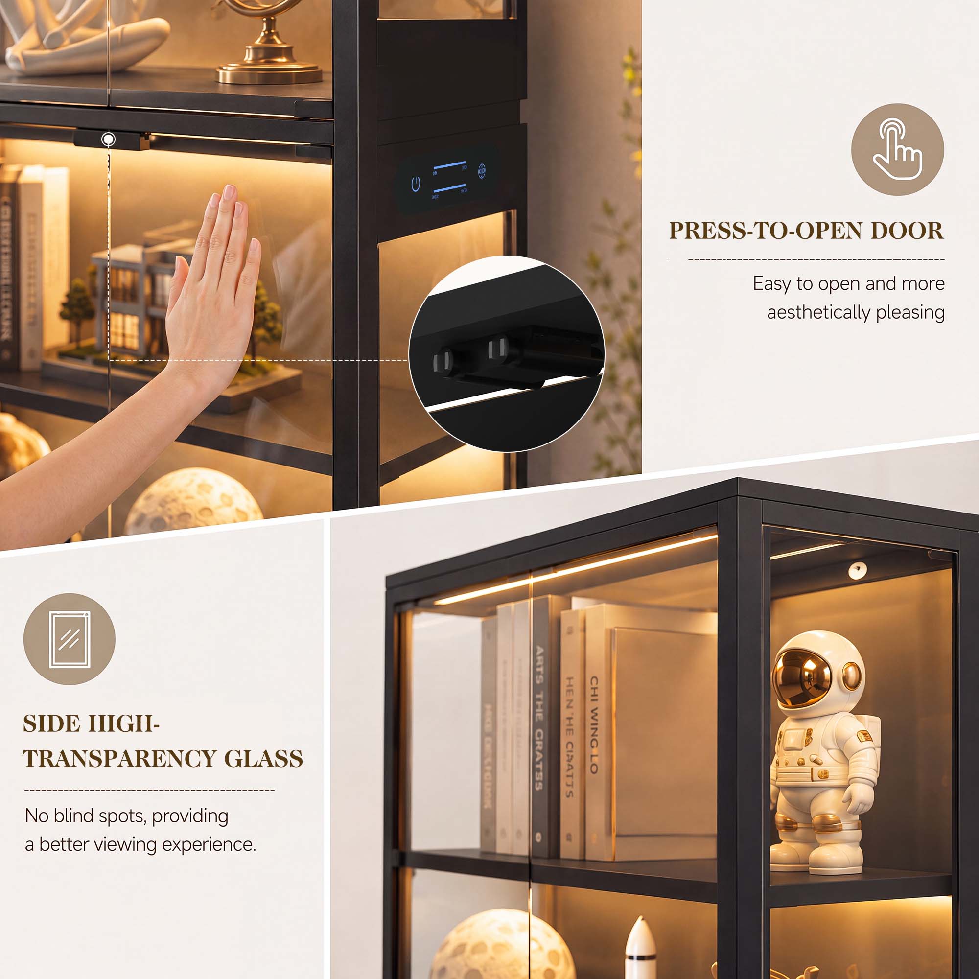 TCGBKAF 5‑Tier Display Cabinet - Lighting & Home Decor Studio recension och pris