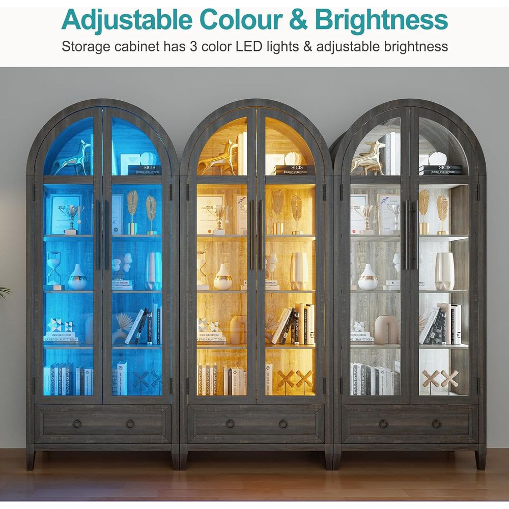 73 Arched Glass Display Cabine - Lighting & Home Decor Studio recension och pris