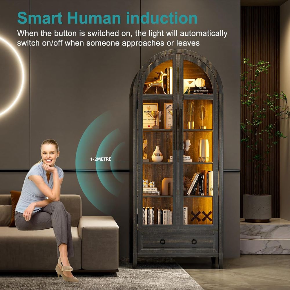 73 Arched Glass Display Cabine - Lighting & Home Decor Studio recension och pris