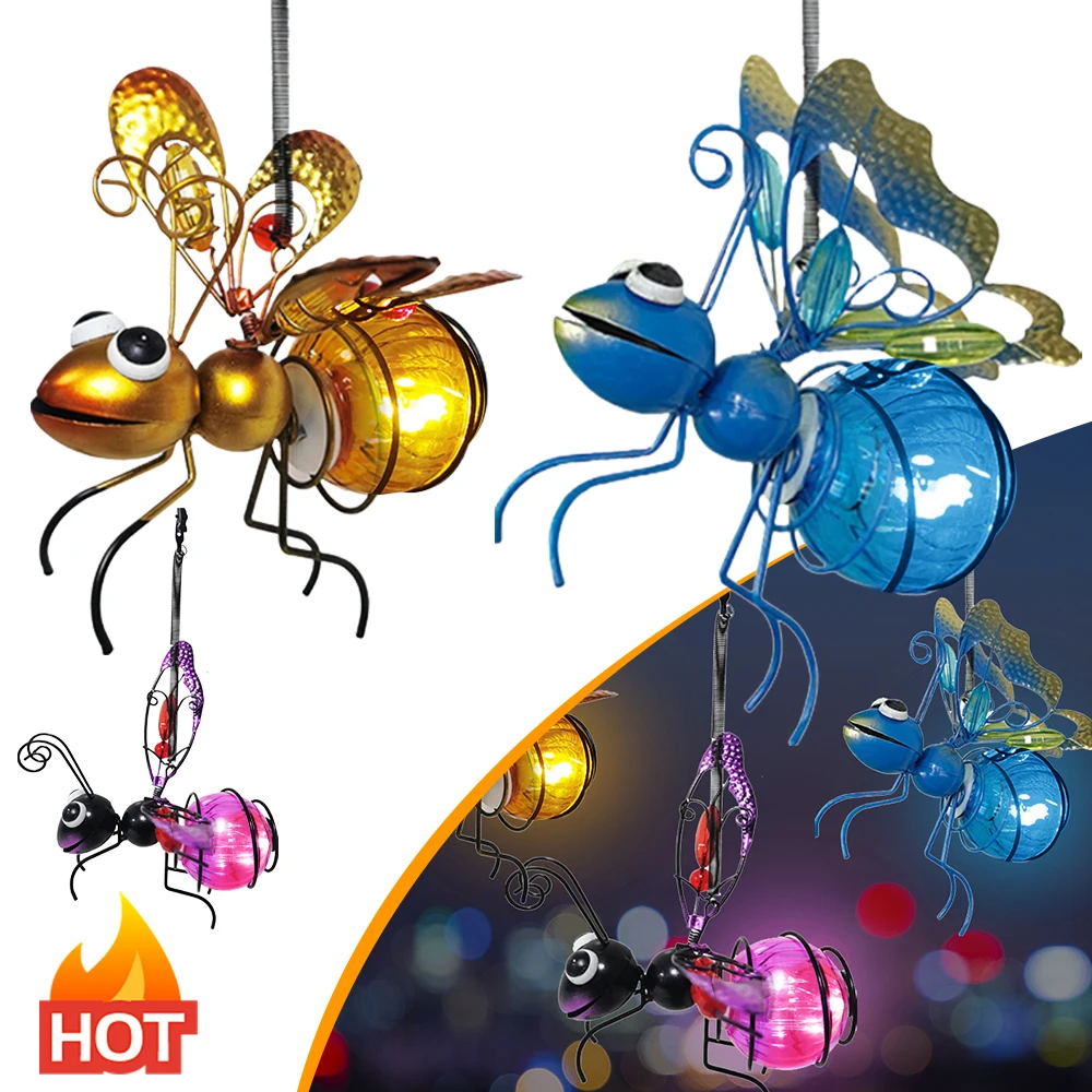Solar Powered Hanging Bug Ligh - Lighting Bug Decor recension och pris