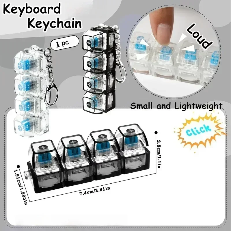 LED Light-Up Keychain Keyboard - Office Lighting Decor recension och pris