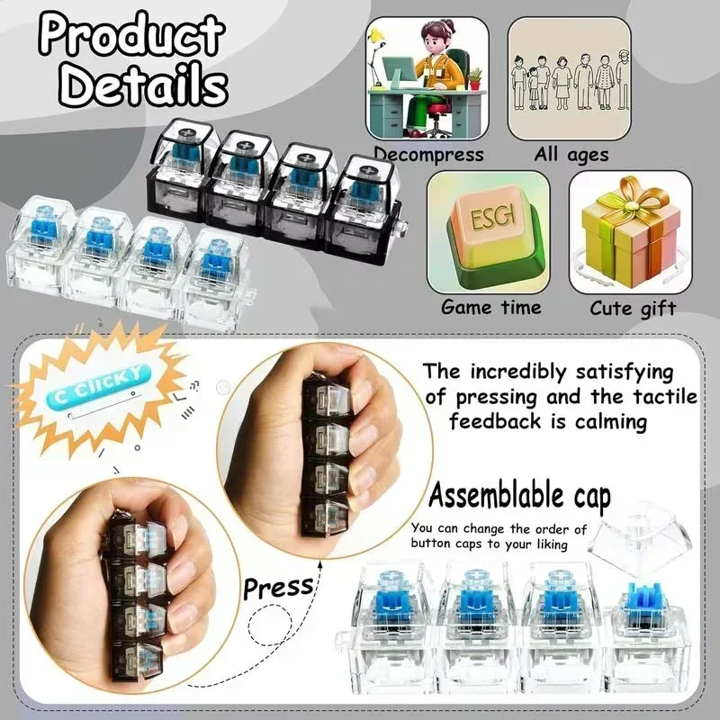 LED Light-Up Keychain Keyboard - Office Lighting Decor recension och pris