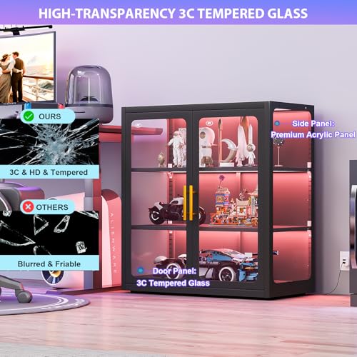 Display Cabinet with Glass Doo - Lighting & Home Decor Studio recension och pris