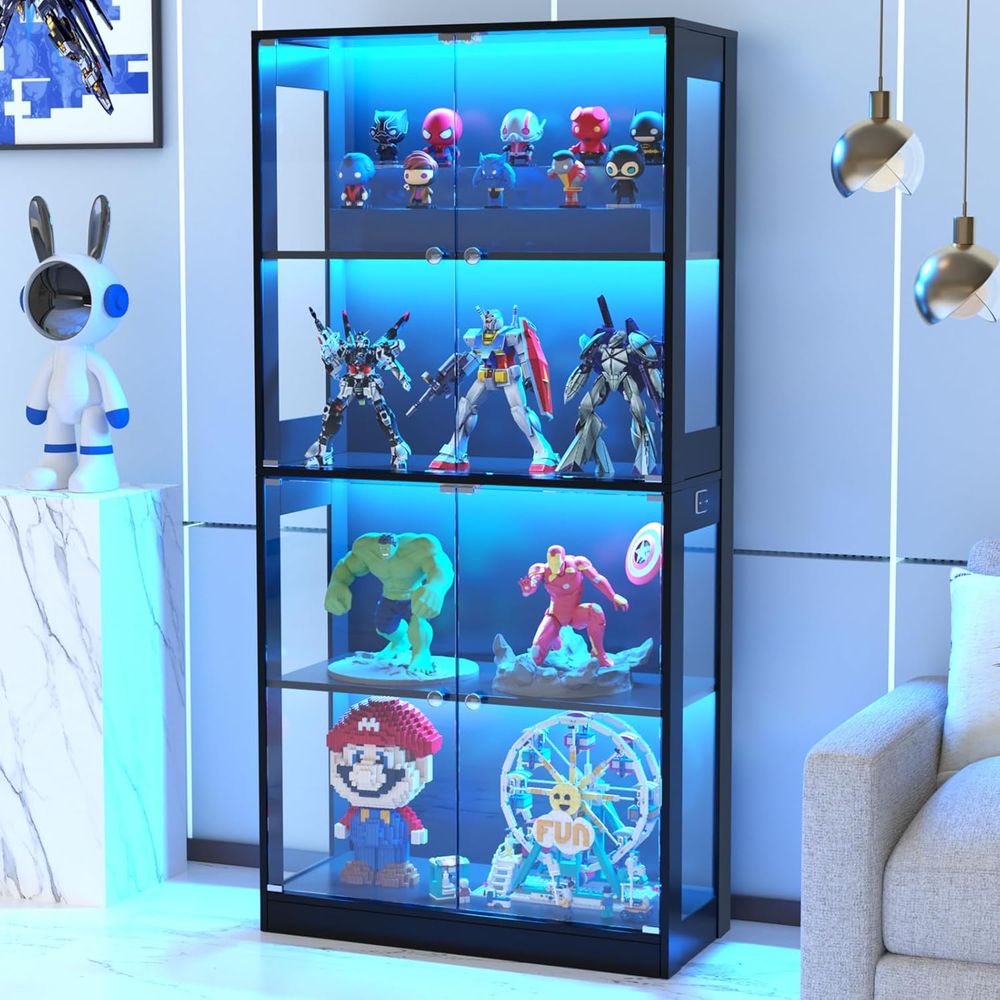 65 Glass Door Display Cabinet, - Lighting & Home Decor Studio recension och pris