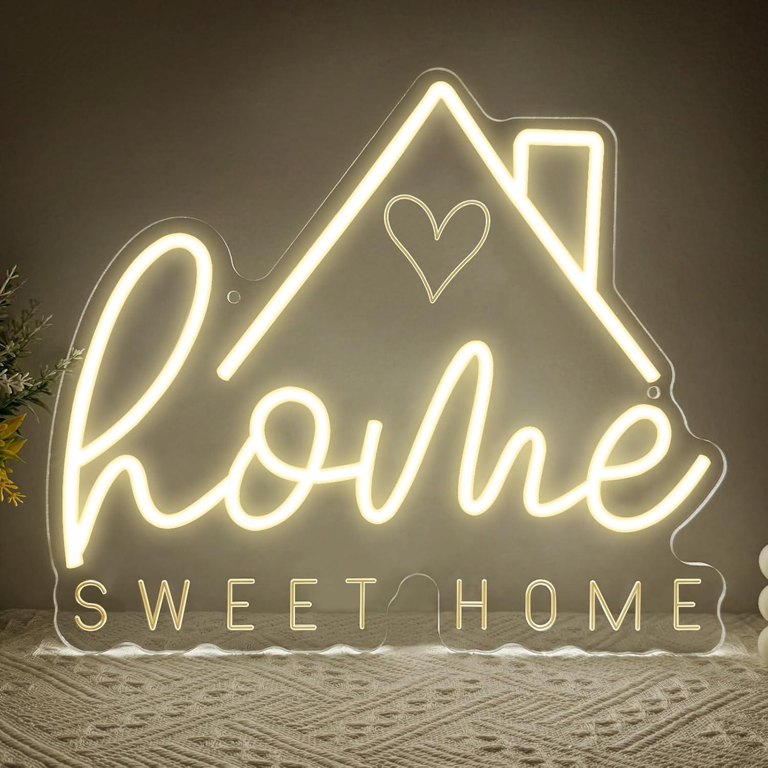 Sweet Home Neon Sign USB Dimma - Lighting Decor For Home recension och pris