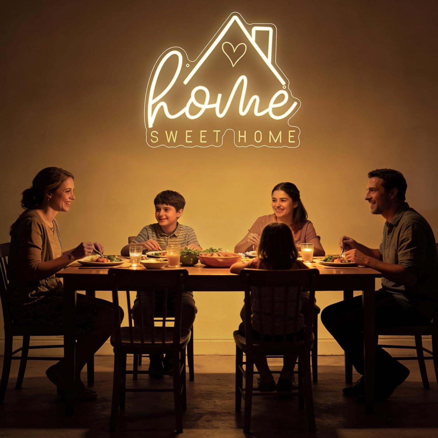 Sweet Home Neon Sign USB Dimma - Lighting Decor For Home recension och pris