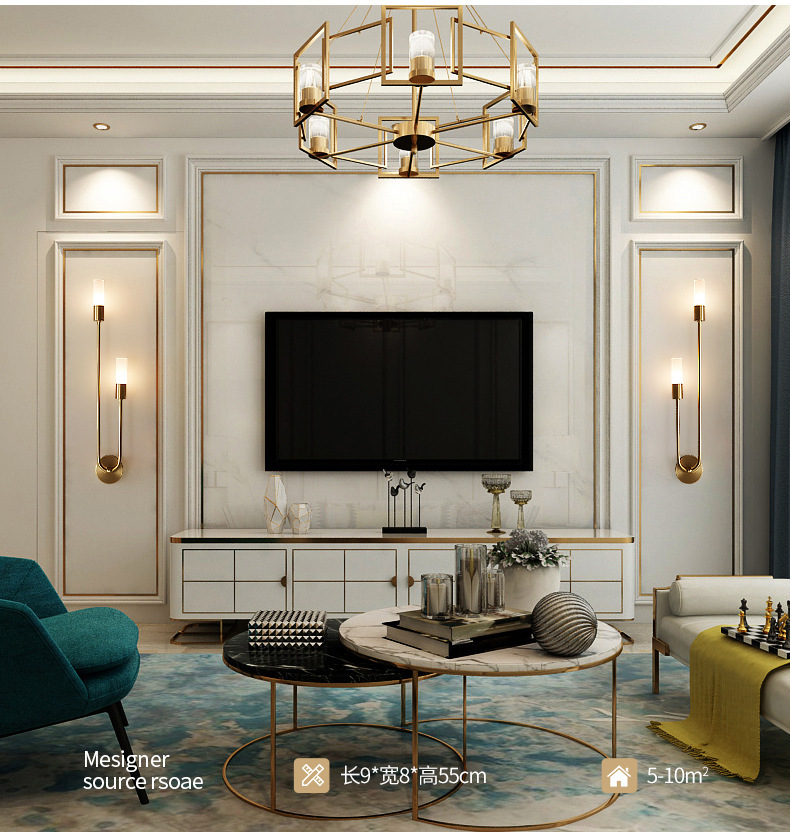 Retro Background Living Room A - Led Lighting Decor recension och pris