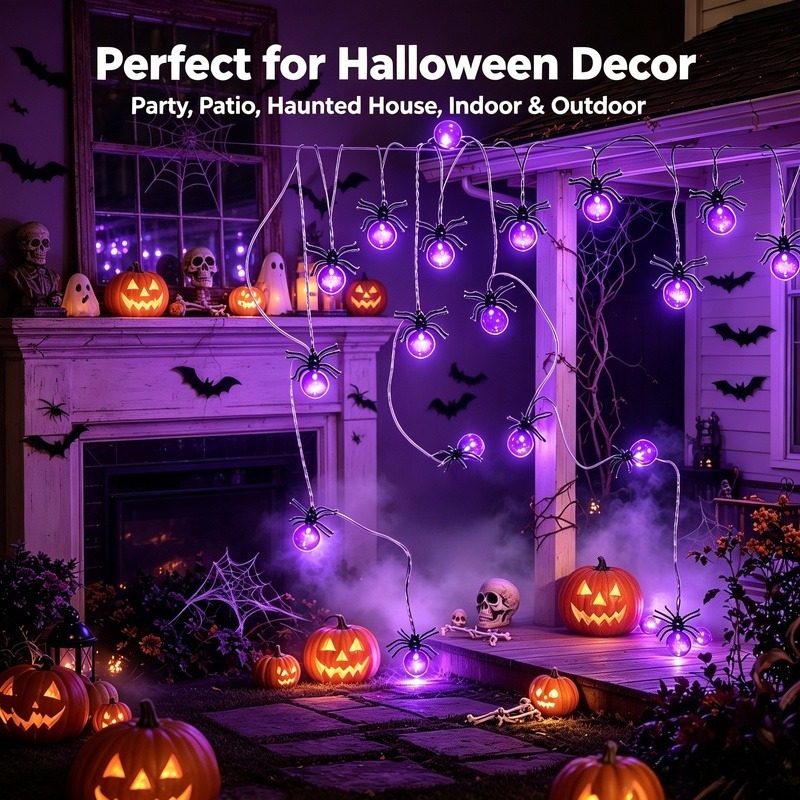 Battery Powered Spider LED Str - Garden Lighting Decor recension och pris