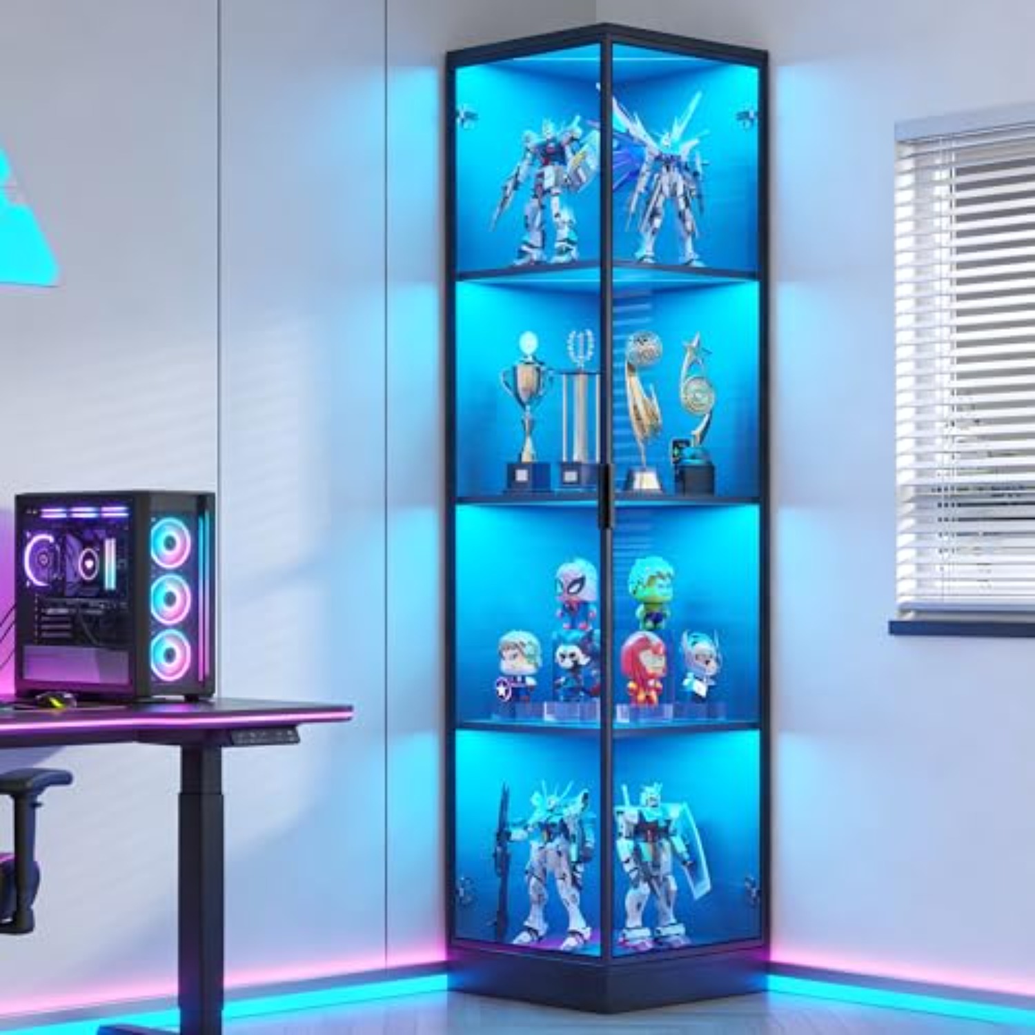 Corner Display Cabinet with Do - Lighting & Home Decor Studio recension och pris