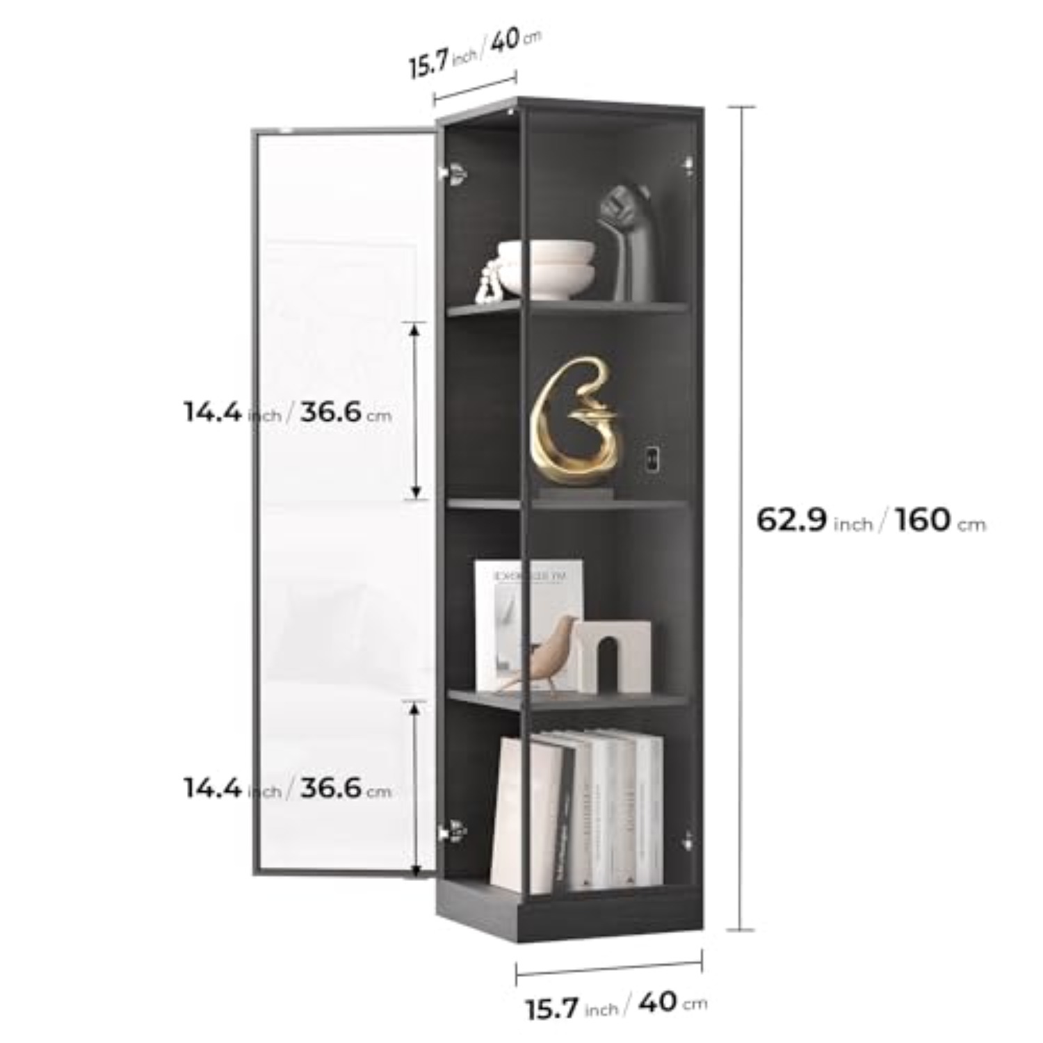 Corner Display Cabinet with Do - Lighting & Home Decor Studio recension och pris