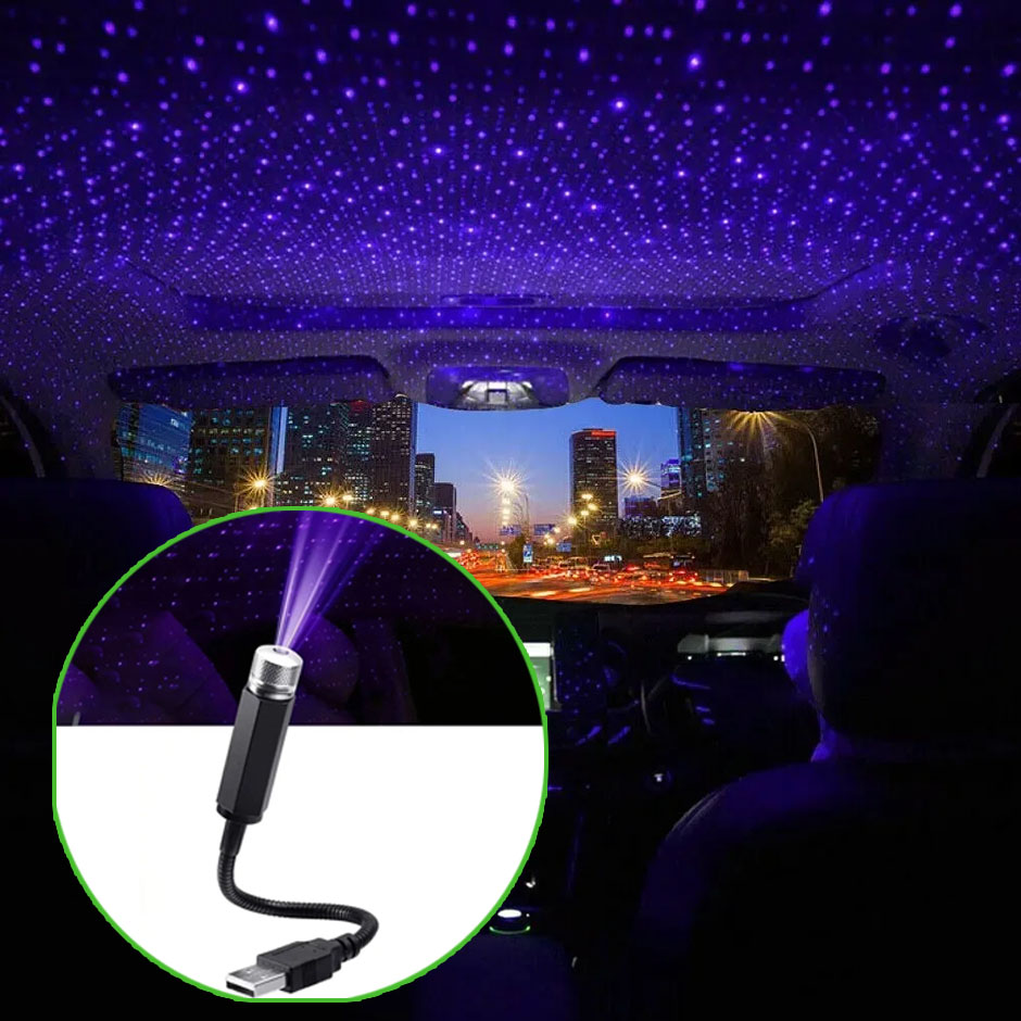 QXNY 1pcs Mini LED Car Roof St - Star Projector Night recension och pris