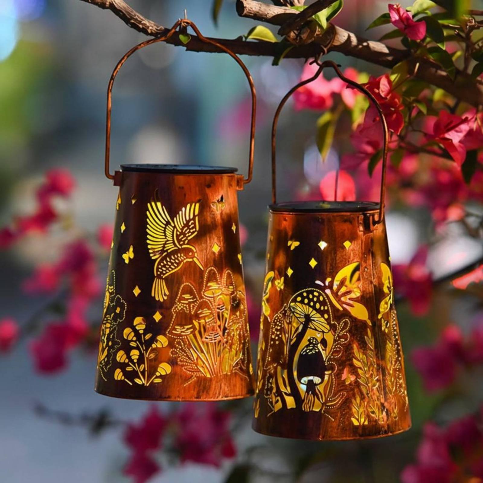 Floral Garden Lantern Pattern  - Garden Lighting Decor recension och pris