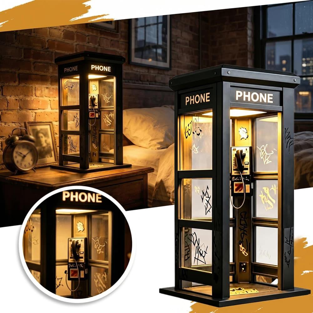 Retro Graffiti Phone Booth Tab - Led Lighting Decor recension och pris
