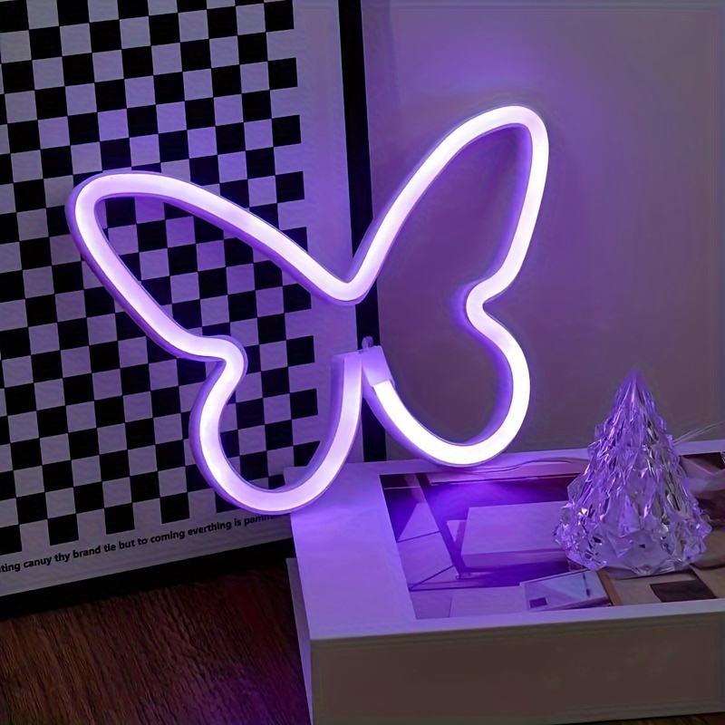 LED butterfly neon lights, USB - Foyer Lighting Wall Decor recension och pris