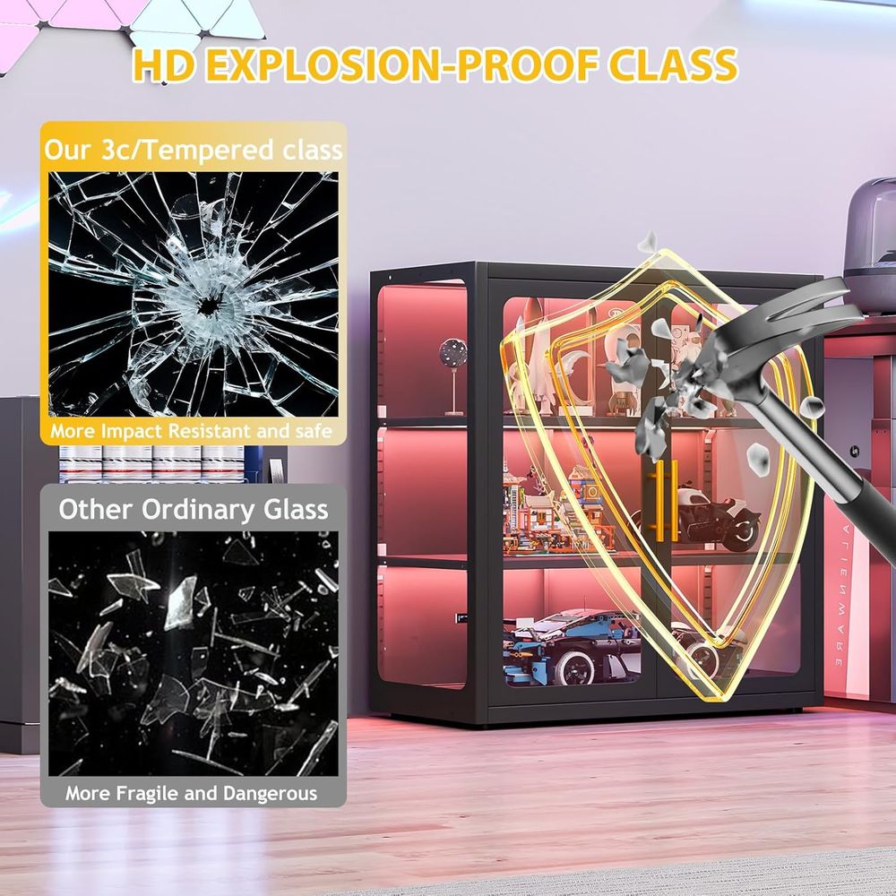 34 Tall Glass Door Display Cab - Lighting & Home Decor Studio recension och pris