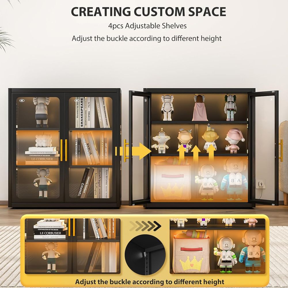34 Tall Glass Door Display Cab - Lighting & Home Decor Studio recension och pris