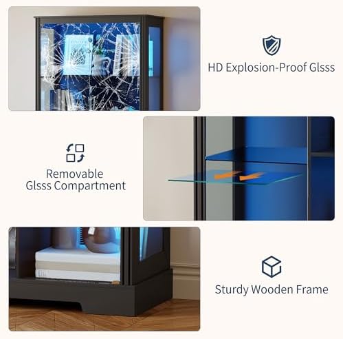 71'' Display Cabinet with 5-Ti - Lighting & Home Decor Studio recension och pris