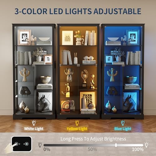 71'' Display Cabinet with 5-Ti - Lighting & Home Decor Studio recension och pris