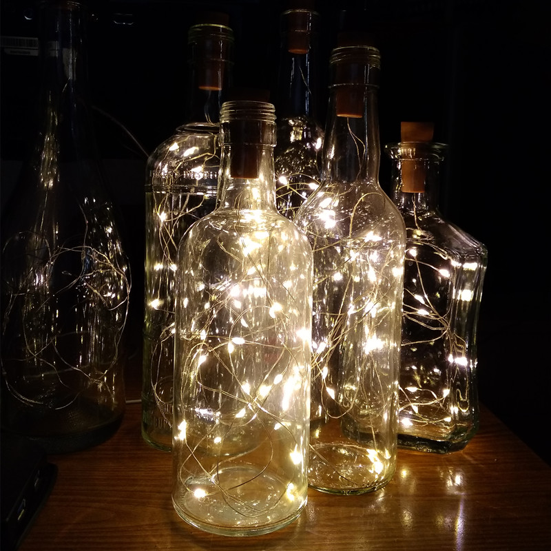 6pcs 20led Wine Bottle with Co - Decor Lighting Cork recension och pris