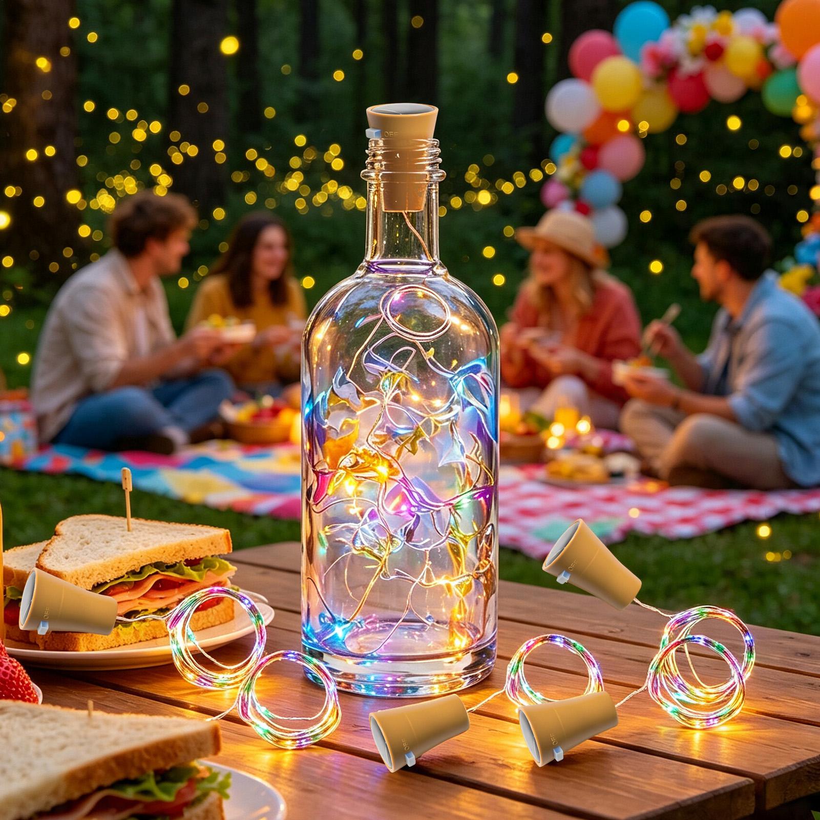 Solar Wine Bottle Lights LED W - Decor Lighting Cork recension och pris