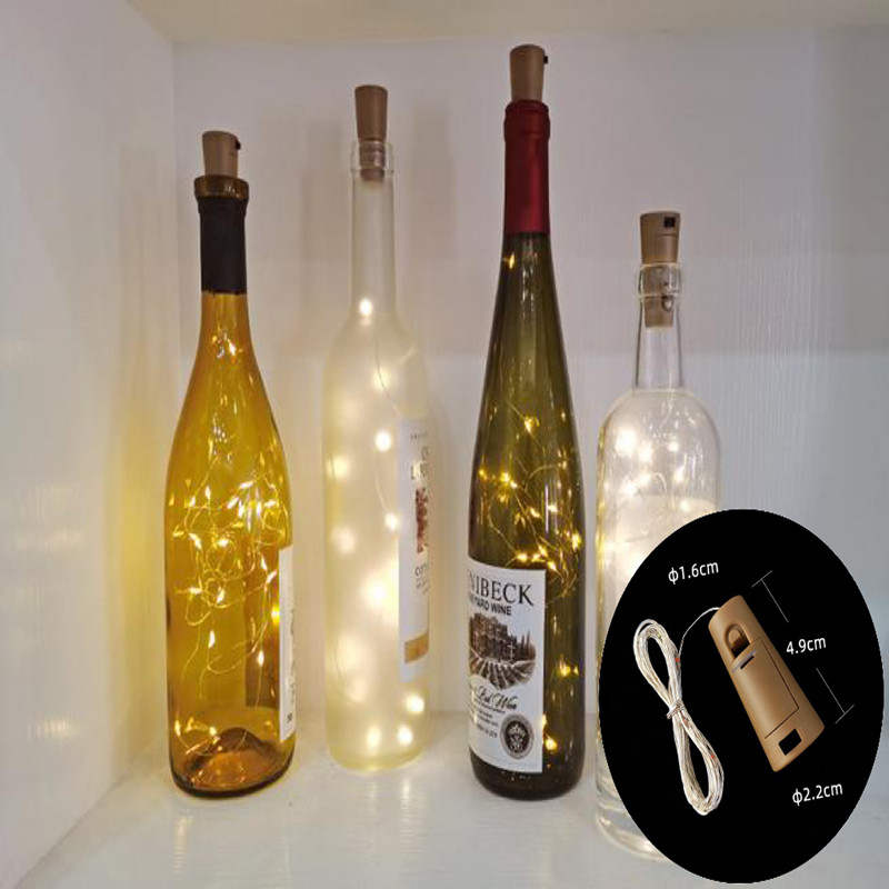 LED Wine Bottle Lights with Co - Decor Lighting Cork recension och pris