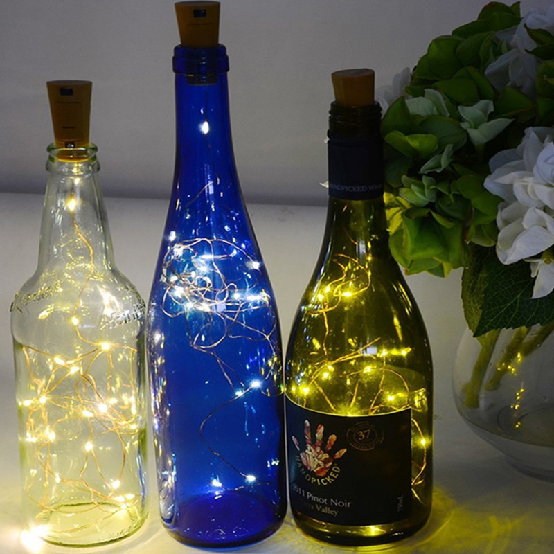 LED Wine Bottle Lights with Co - Decor Lighting Cork recension och pris
