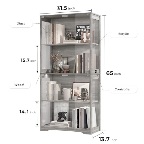 Display Cabinet with Glass Doo - Lighting & Home Decor Studio recension och pris