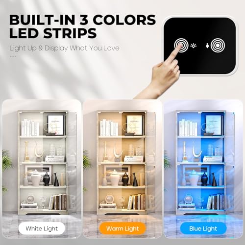 Display Cabinet with Glass Doo - Lighting & Home Decor Studio recension och pris