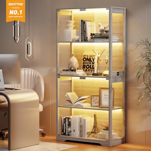 Display Cabinet with Glass Doo - Lighting & Home Decor Studio recension och pris