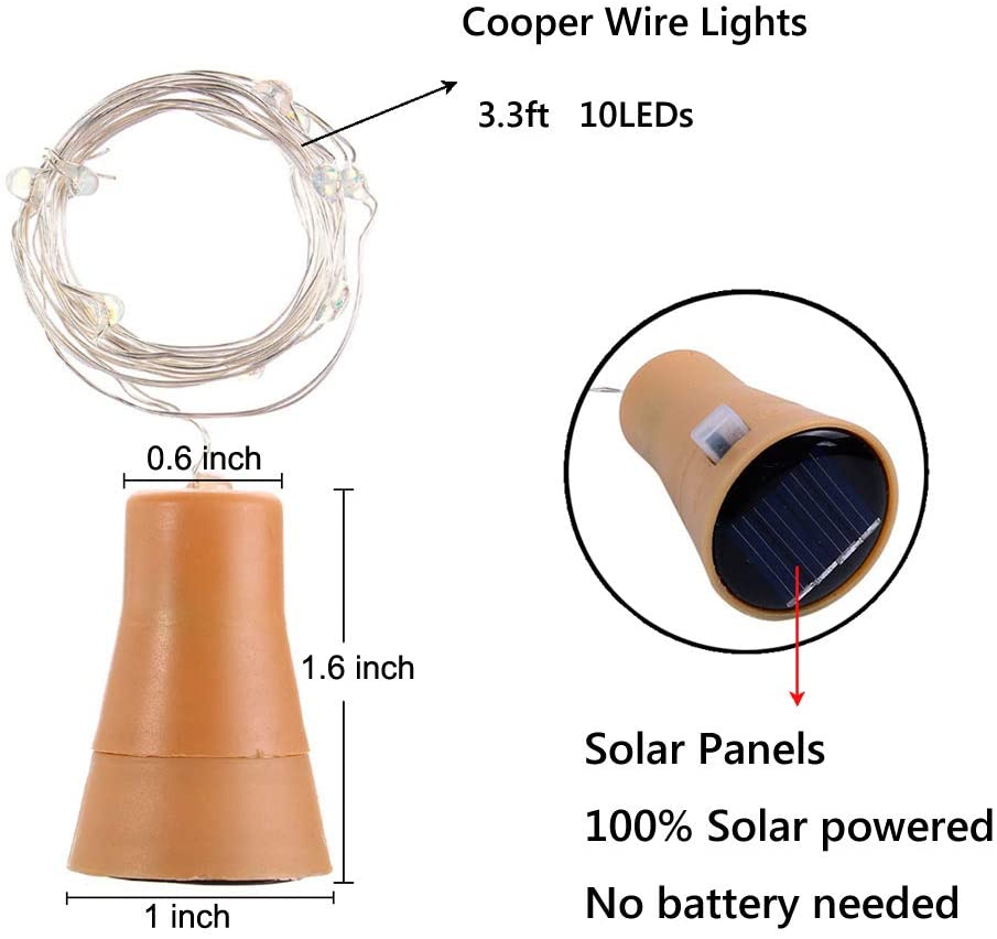 Solar Wine Bottle Led String F - Decor Lighting Cork recension och pris
