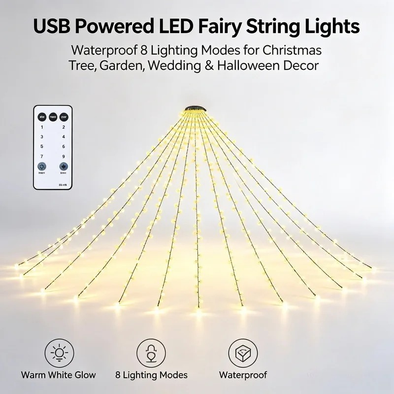 Waterproof USB LED String Ligh - Garden Lighting Decor recension och pris