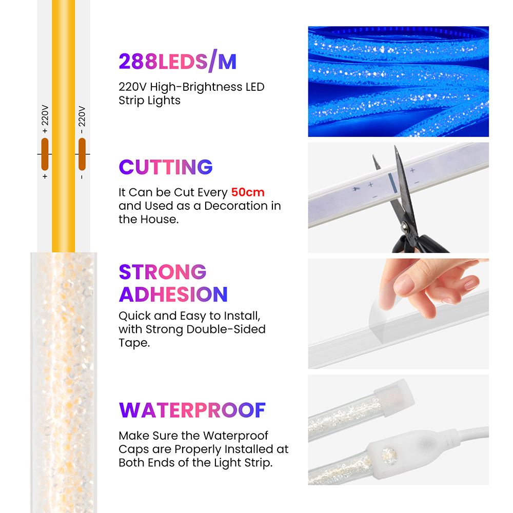 Crystal Type COB Neon Strip Ro - Decor Lighting Uk recension och pris