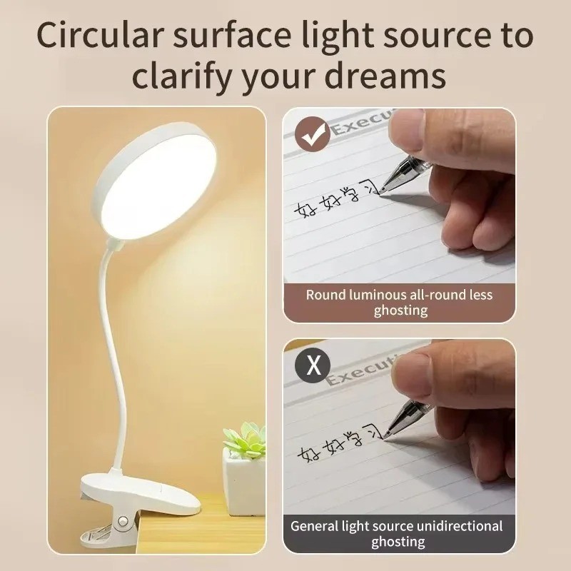 Portable USB Rechargeable Clip - Office Lighting Decor recension och pris