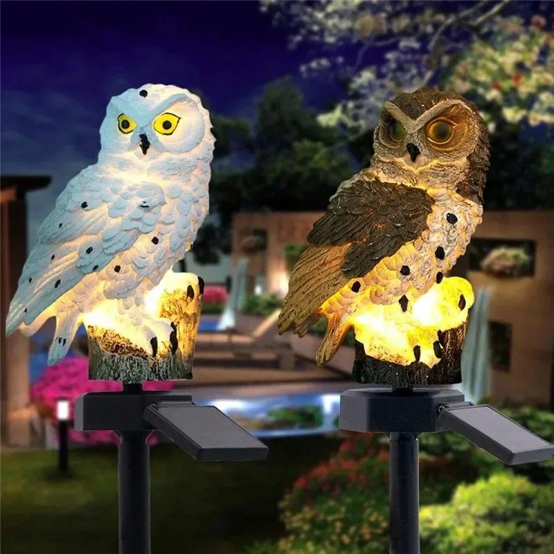 Solar Owl Statue Garden Light  - Yard Lighting Decor recension och pris