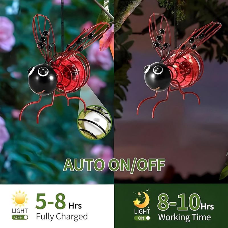 [NEW!A93G】 Solar Bee Simulatio - Lighting Bug Decor recension och pris