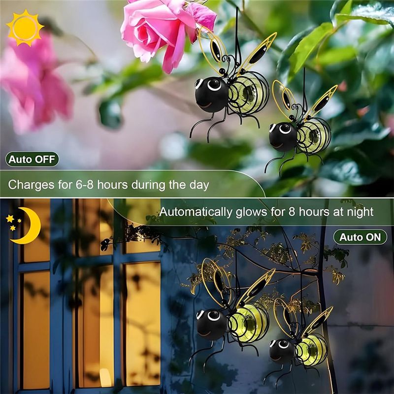 [NEW!A93G】 Solar Bee Simulatio - Lighting Bug Decor recension och pris