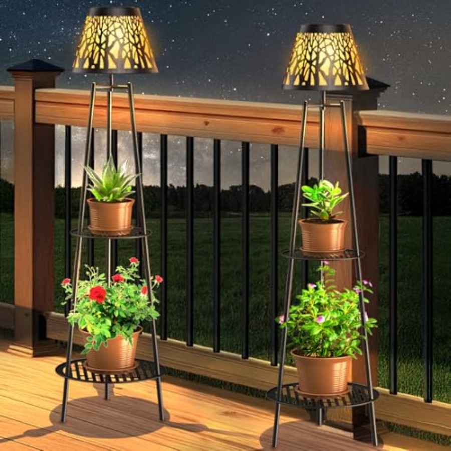 2 Pack Outdoor Solar Floor Lam - Garden Lighting Decor recension och pris