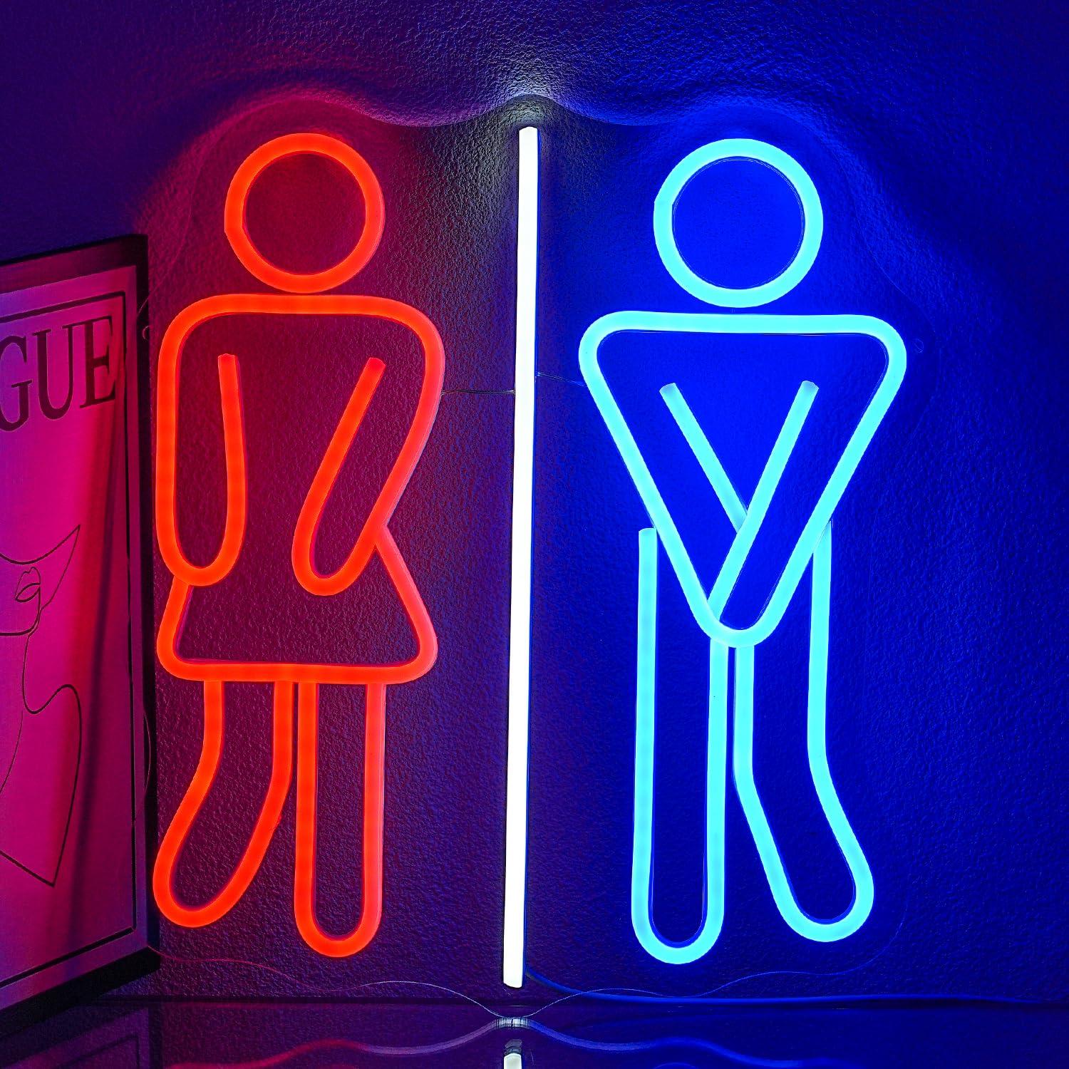 Restroom Neon Signs Toilets US - Office Lighting Decor recension och pris